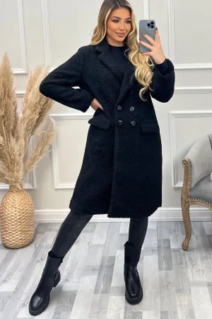 Dionne Black Faux Fur Longline Jacket