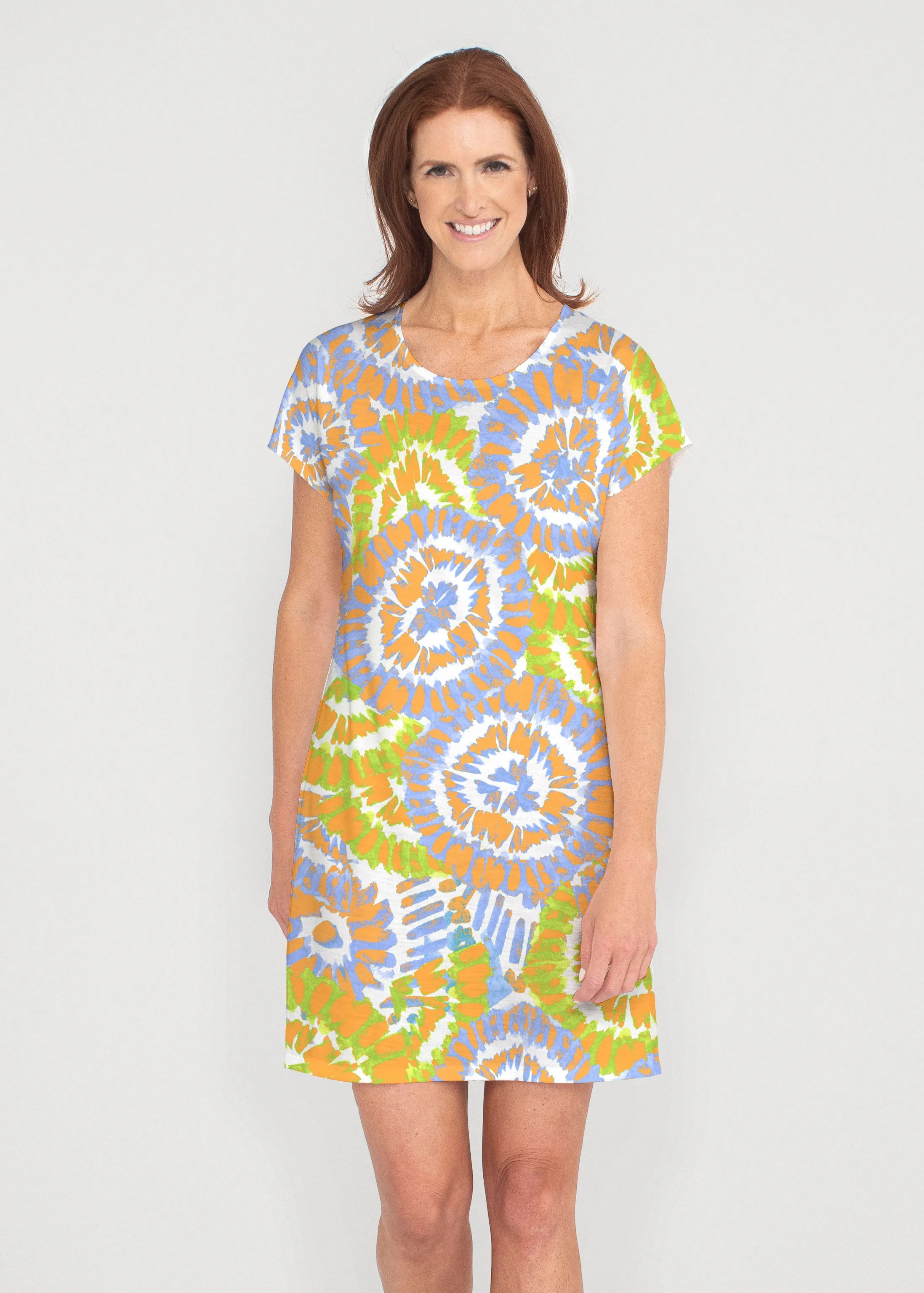 Funky Town (17277) ~ French Terry Short Sleeve Crew Dress