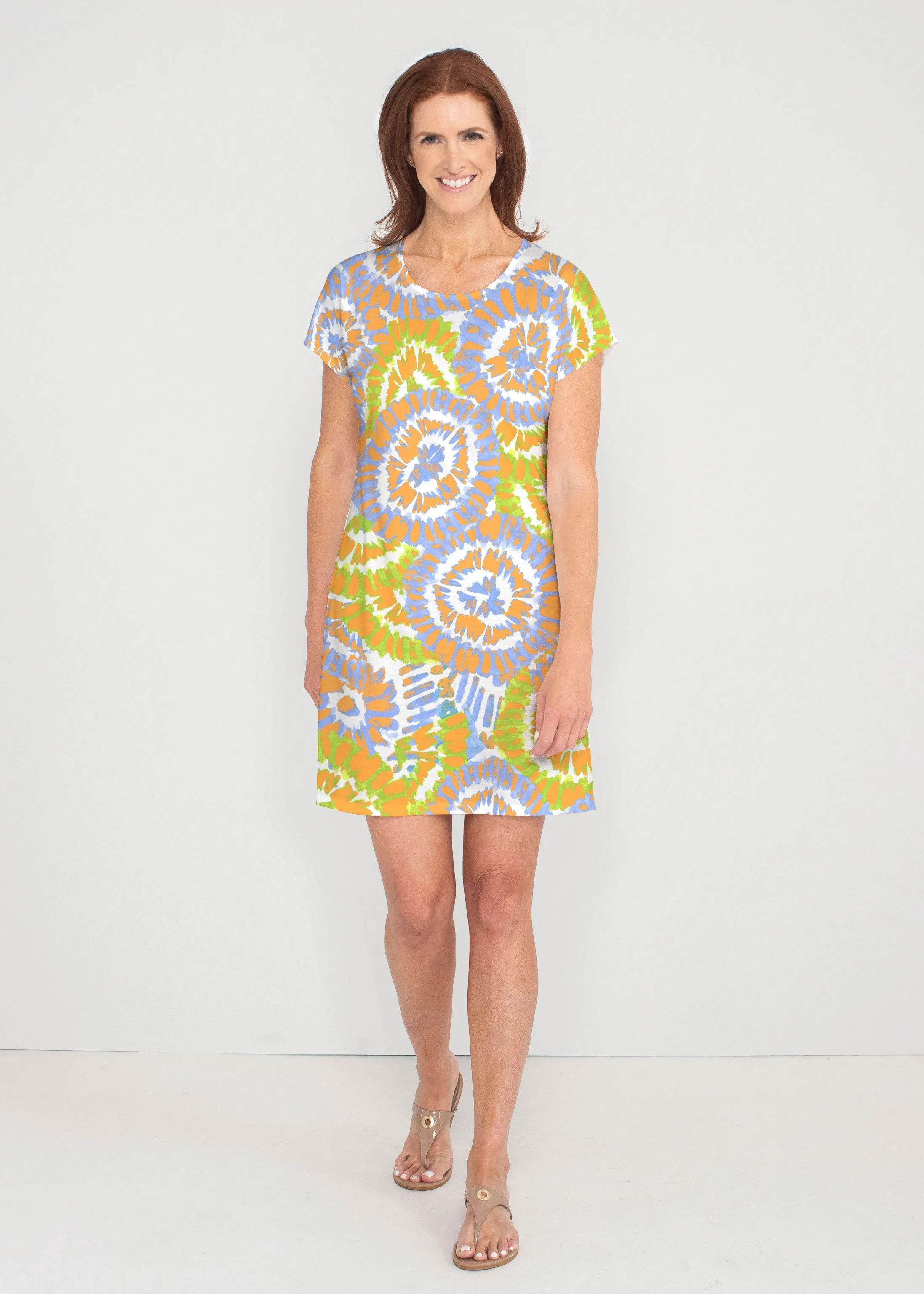 Funky Town (17277) ~ French Terry Short Sleeve Crew Dress
