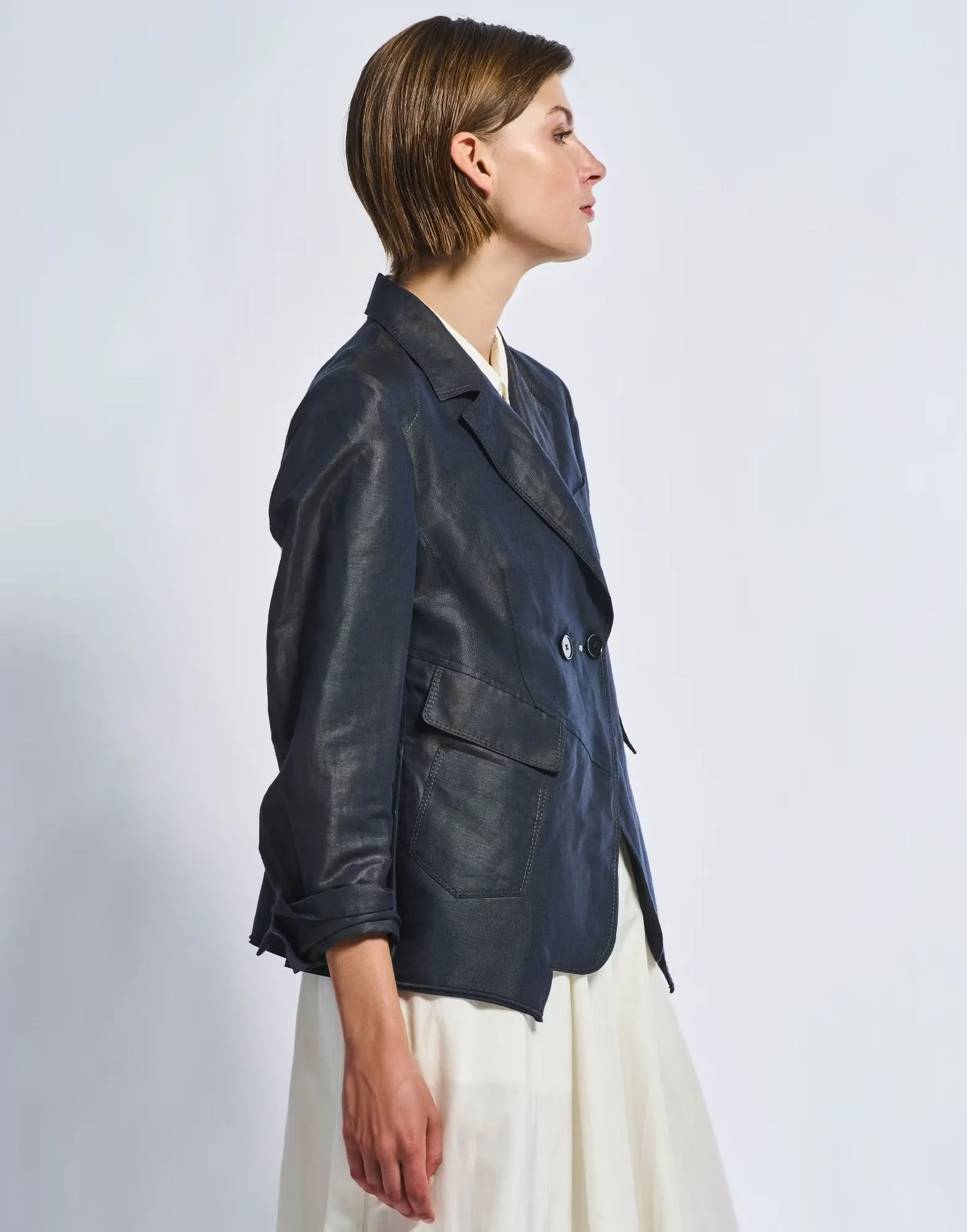 HIGH Everyday Couture Exclamation Blazer in Navy
