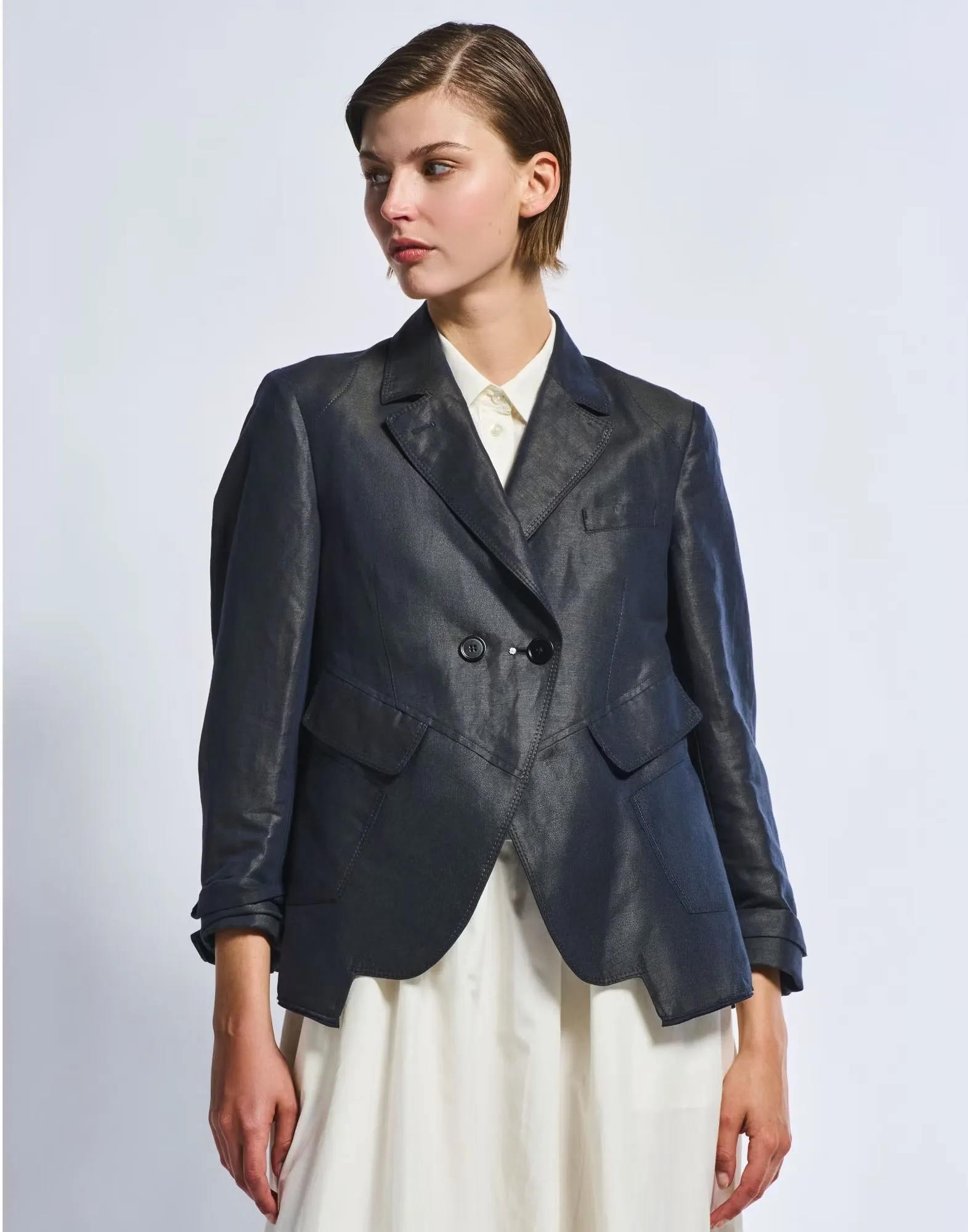 HIGH Everyday Couture Exclamation Blazer in Navy