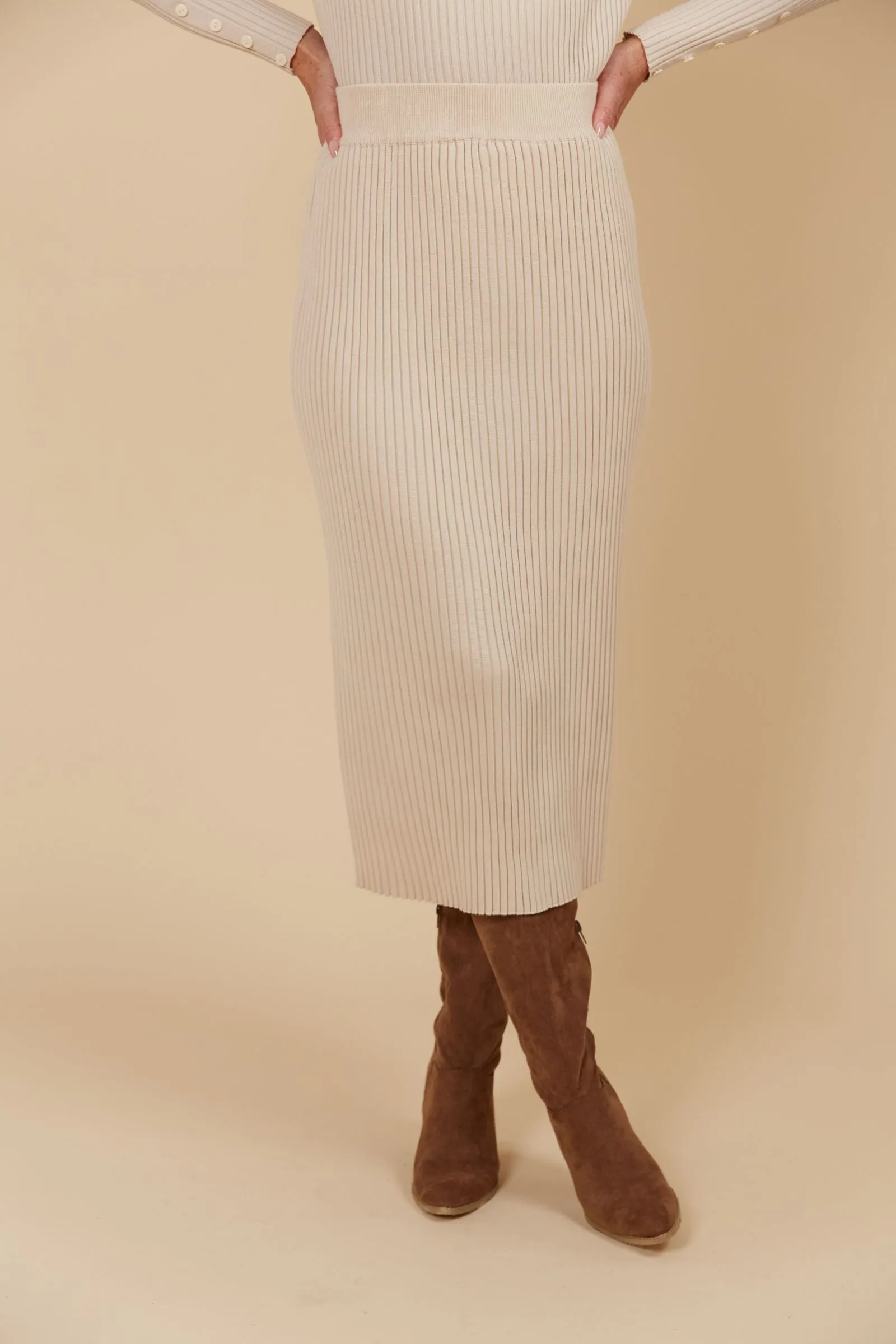 Juno Knit Skirt - Canvas