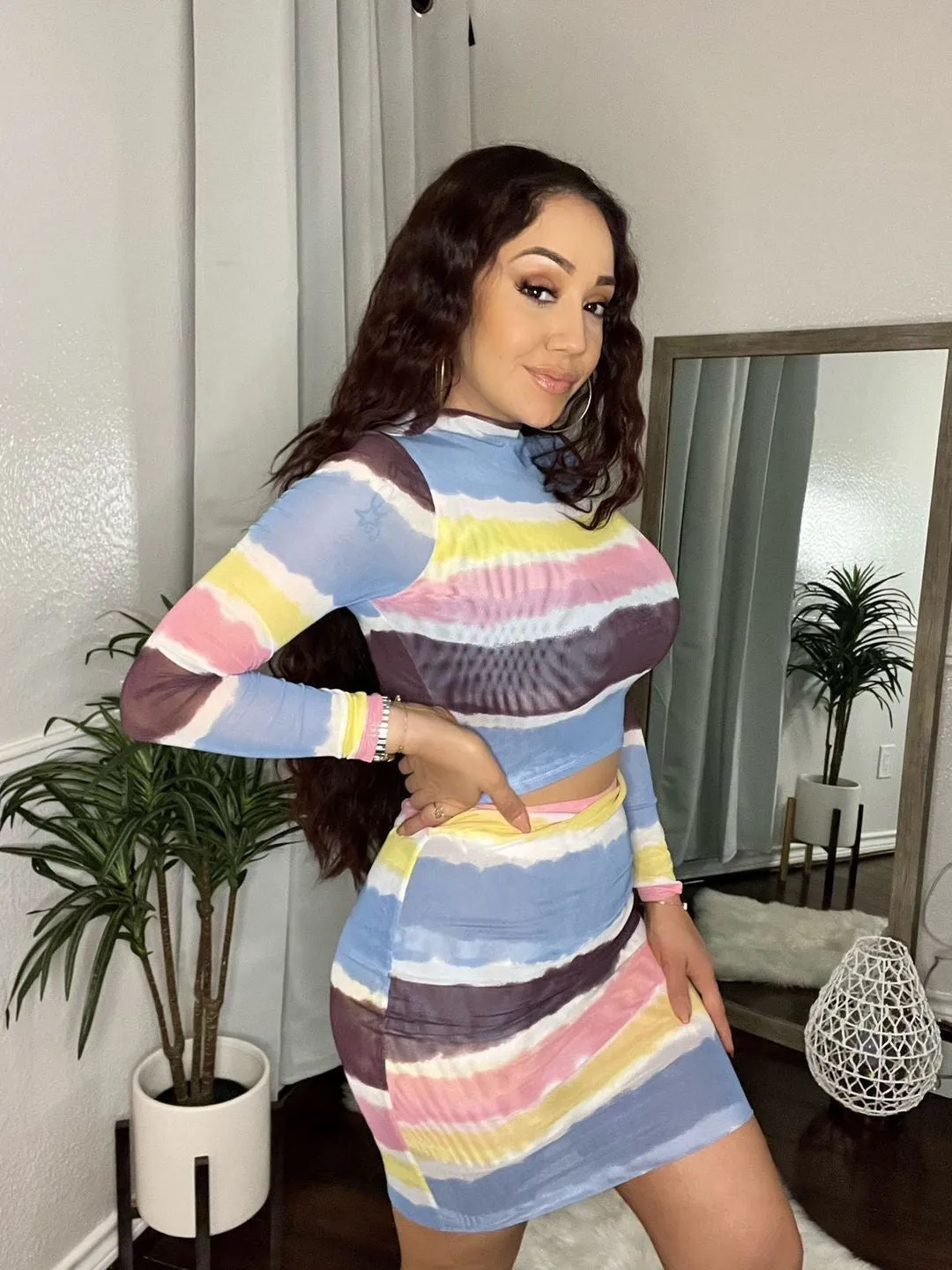 Lux Watercolor Skirt Set