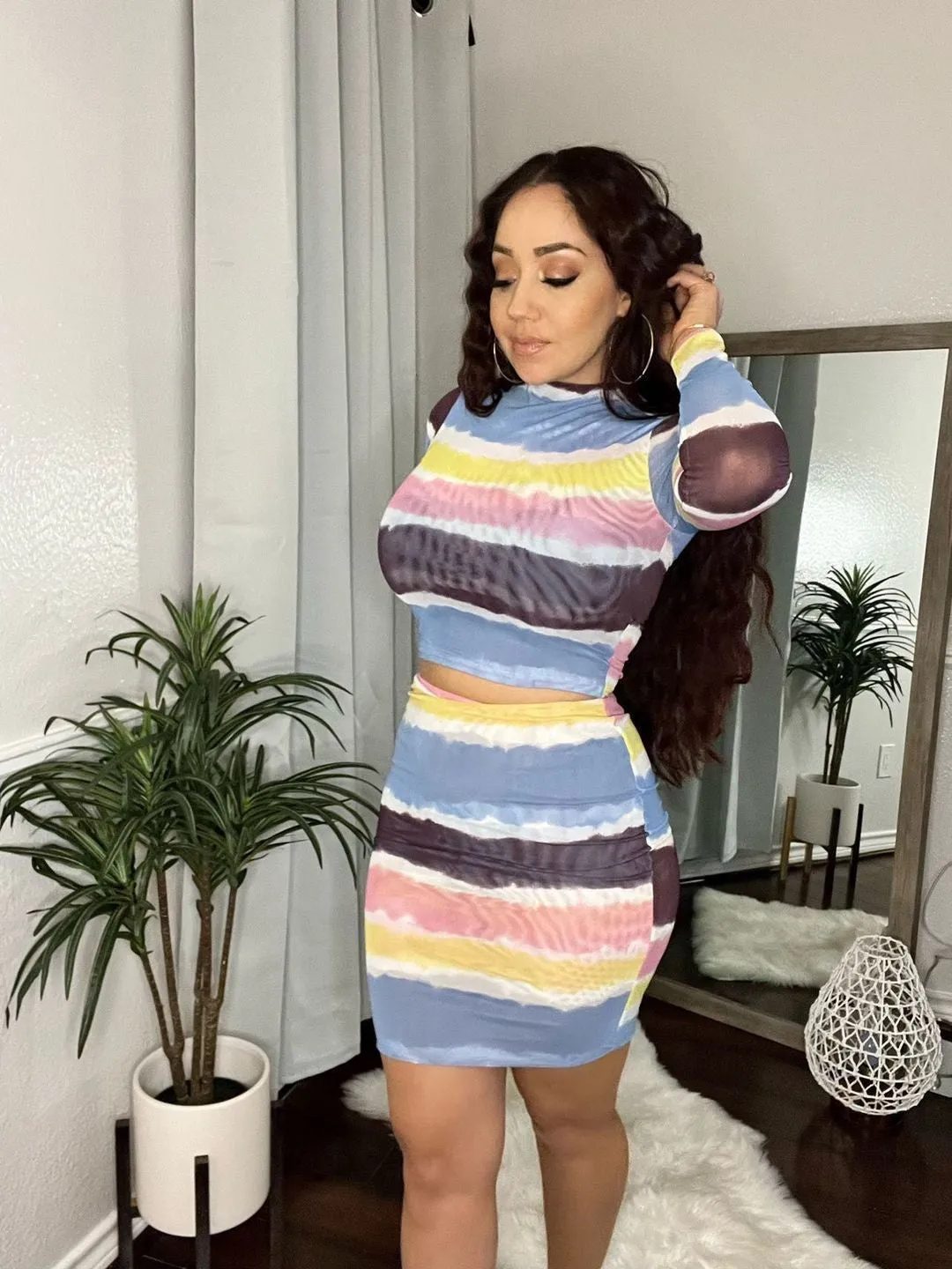 Lux Watercolor Skirt Set