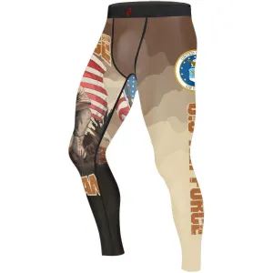 USA Air Force Veteran Men's Compression Leggings