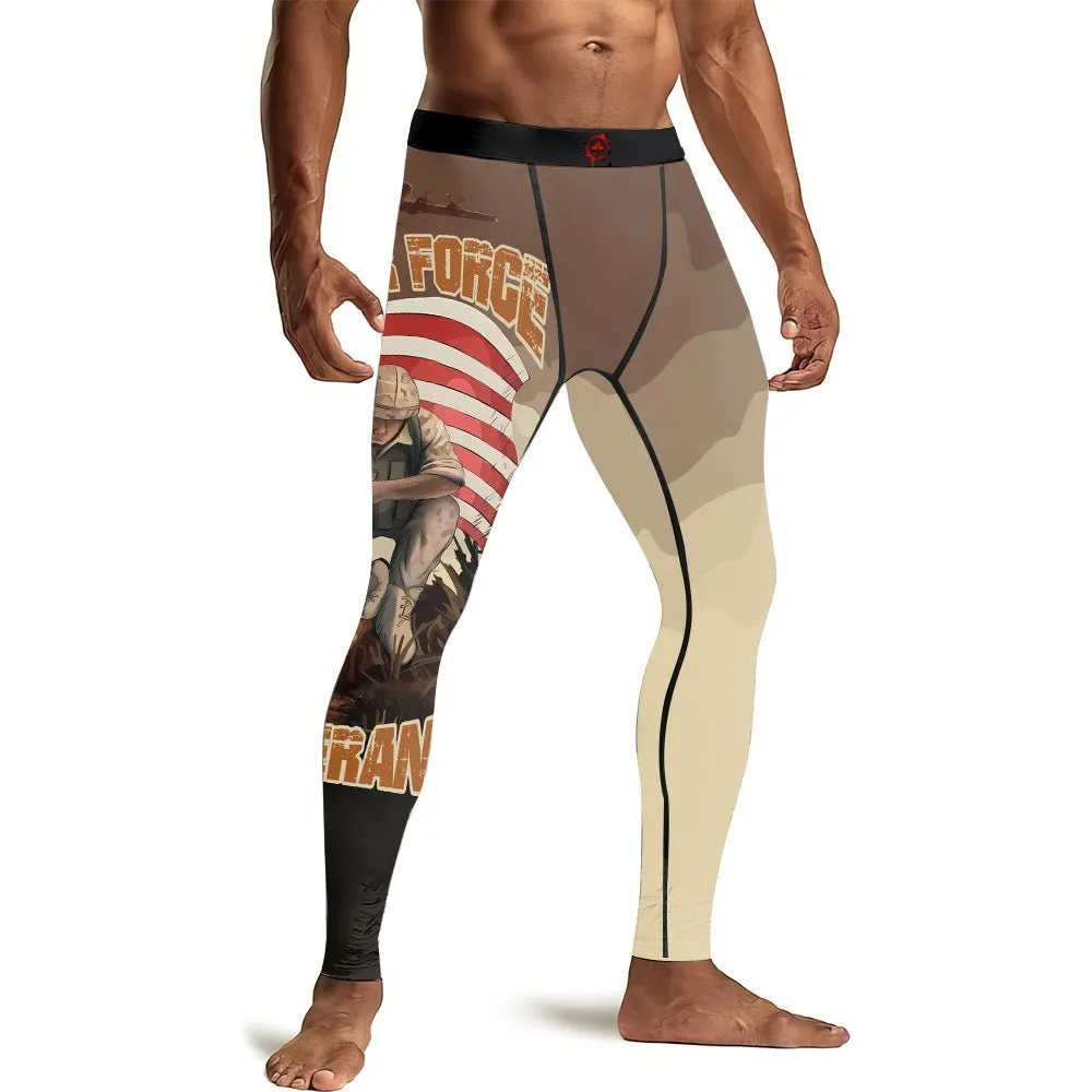 USA Air Force Veteran Men's Compression Leggings